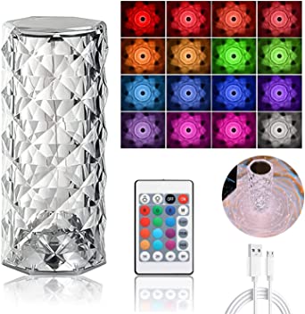 Crystal Touch RGB Lamp — 16 Color Changing LED Light with Remote Control & USB Charging