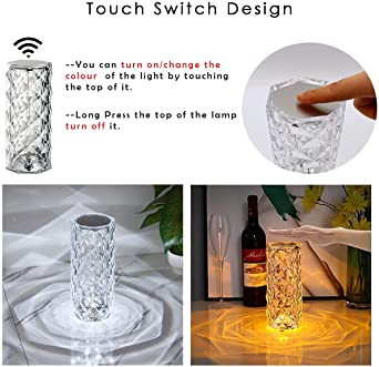 Crystal Touch RGB Lamp — 16 Color Changing LED Light with Remote Control & USB Charging