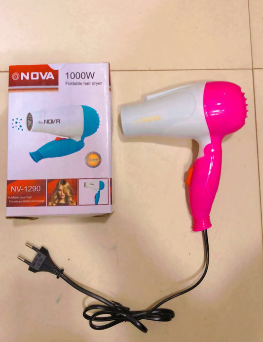 Nova Foldable 1000W Hair Dryer – Hot & Cold Wind